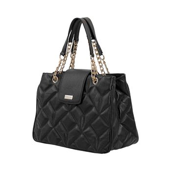 Bolsa-Tote-Preta-Alca-Corrente-Textura-Losangos-|-Comfort-Tamanho--G----Cor--PRETO-0